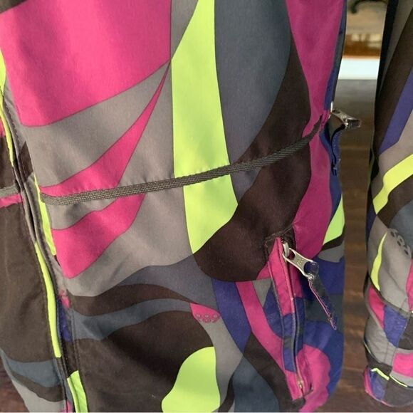 686 Snowboard Ski Jacket Graphic Neon Graphic Multicolor Sz XS - Picture 5 of 14